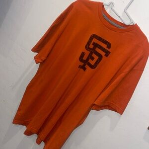 Nike SF Giants MLB Mens large Orange short sleeved tshirt